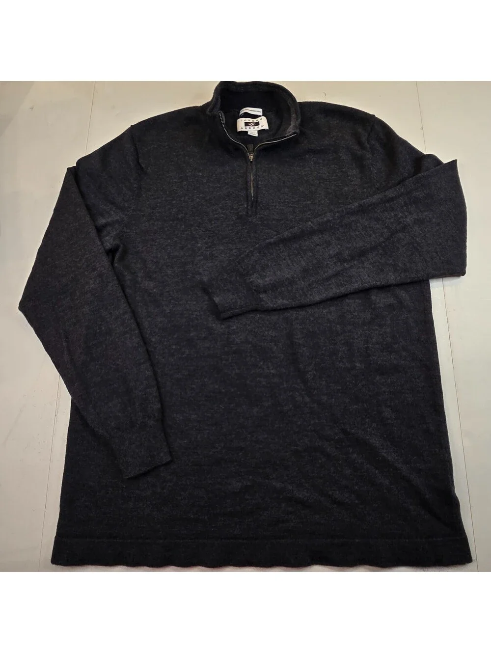 Joseph Abboud 100% Extra Fine Merino Wool Quarter Zip Sweater Size 2XL Tall Gray